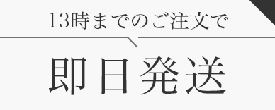 13時までのご注文で即日発送